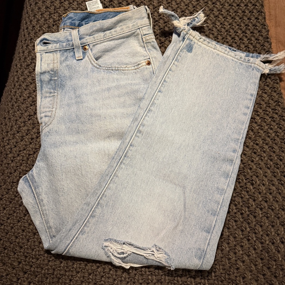 Levi's 501’s Light Blue Straight Leg Jeans